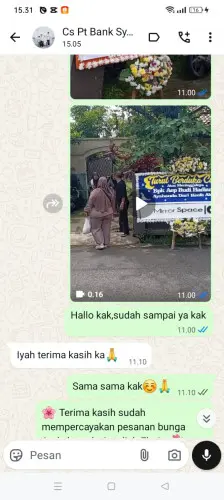 Testimonial Papan Bunga batu ampar